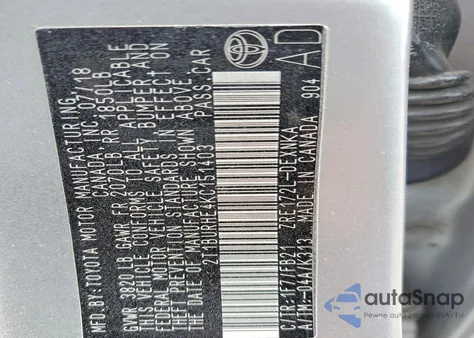 2019 Toyota Corolla Le from USA, damaged, VIN 2T1BURHE4KC151403